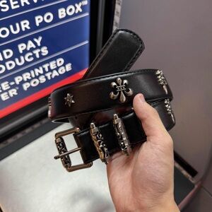 & Other Stories Black Belt with Silver Accents